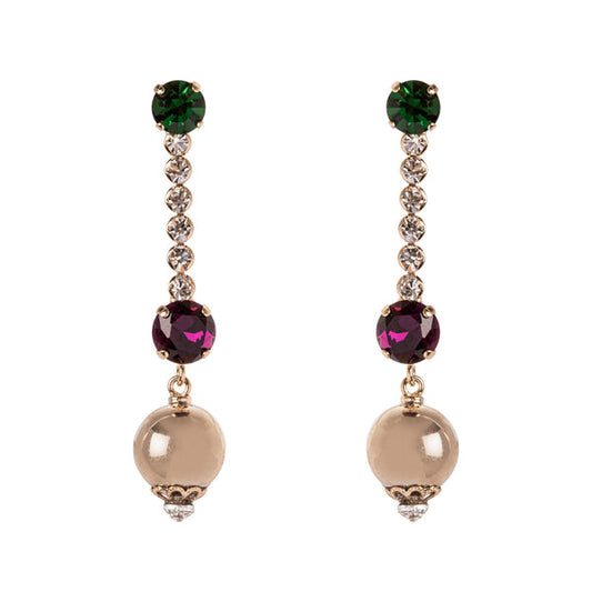 Orecchini verdi granato e cristal Victoria