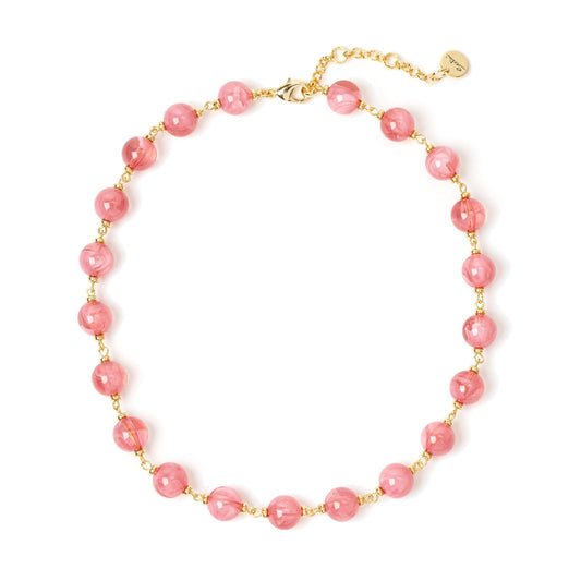 Girocollo a sfere traslucide Ester - Rosa