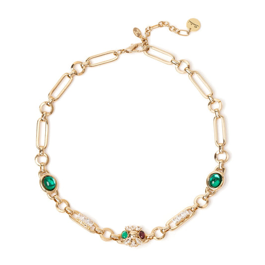 Girocollo catena e charm Mylitta - Bordeaux