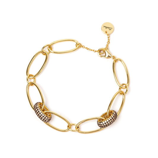 Bracciale con anelli di zirconi Judith - Oro