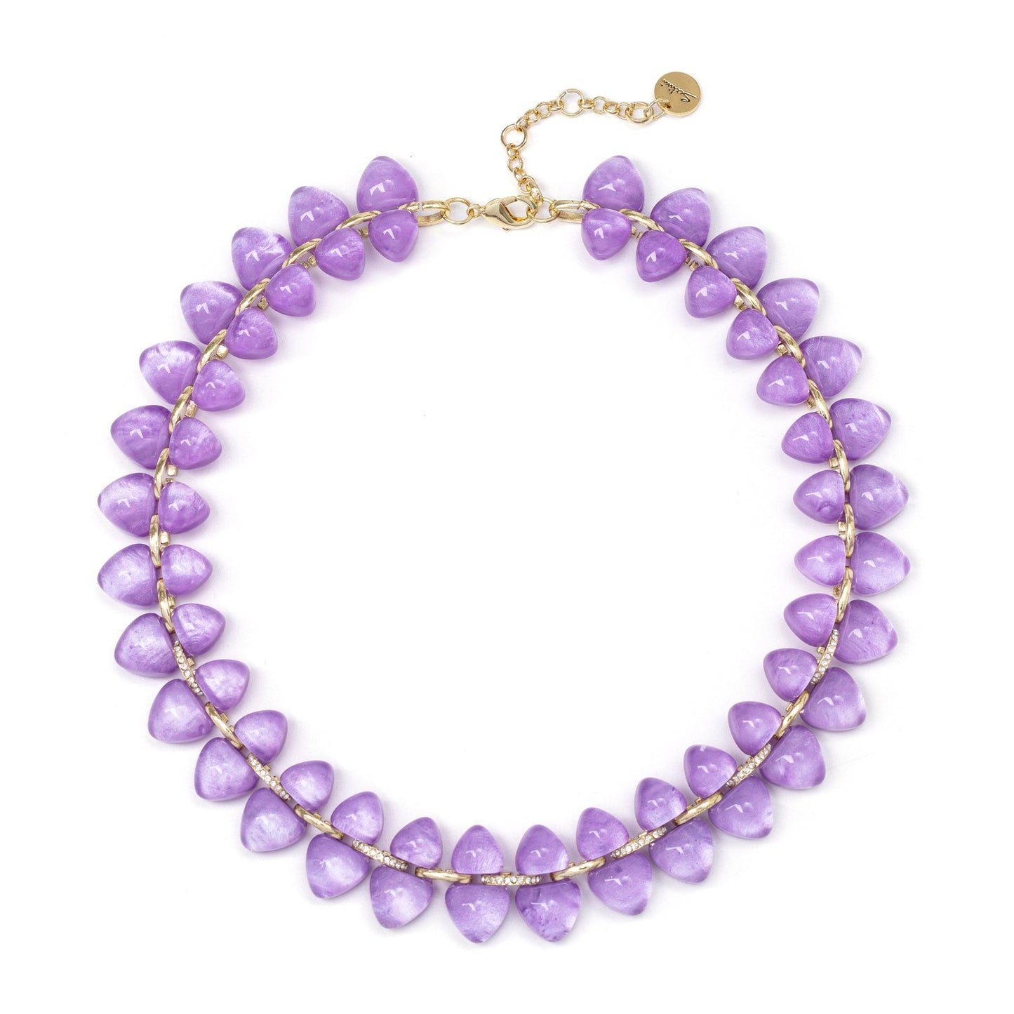 Collana corta con duplice filo Cocoon - Viola