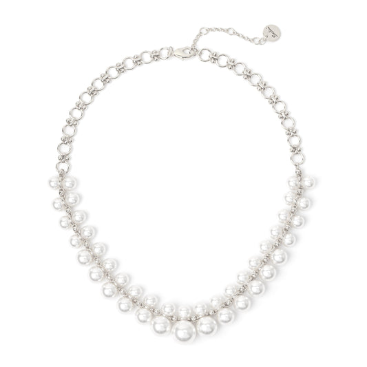 Collana corta con coppie di perle Ninive - Argento