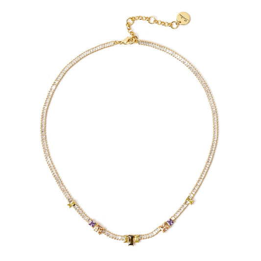 Girocollo con filo di zirconi Ishtar - Multicolor