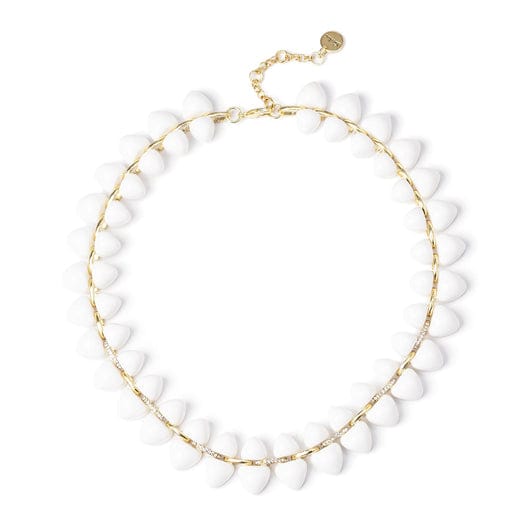 Collana corta con duplice filo Cocoon - Bianco