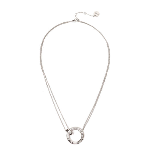 Collana corta doppio filo Judith - Argento