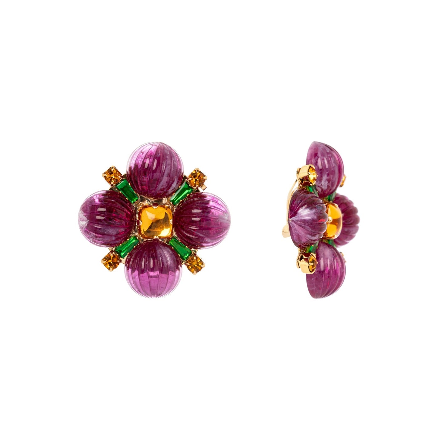 Orecchini a fiore Nellie - Viola