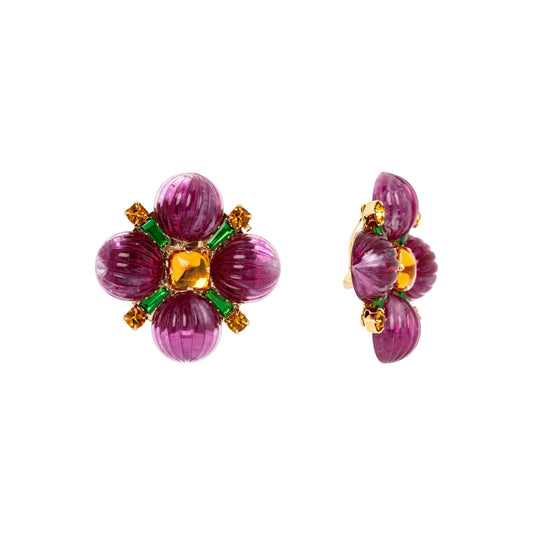 Orecchini a fiore Nellie - Viola