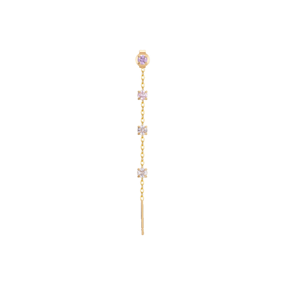MONO ORECCHINO DONNA IN ACCIAIO IP GOLD CON CRISTALLI MULTICOLOR