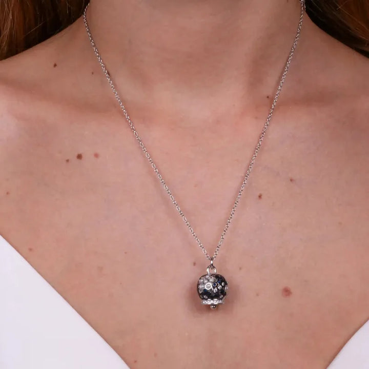 Collana in Argento 925 campanella con zirconi