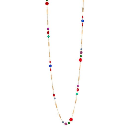 Collana lunga con elementi tubolari Nellie - Multicolor