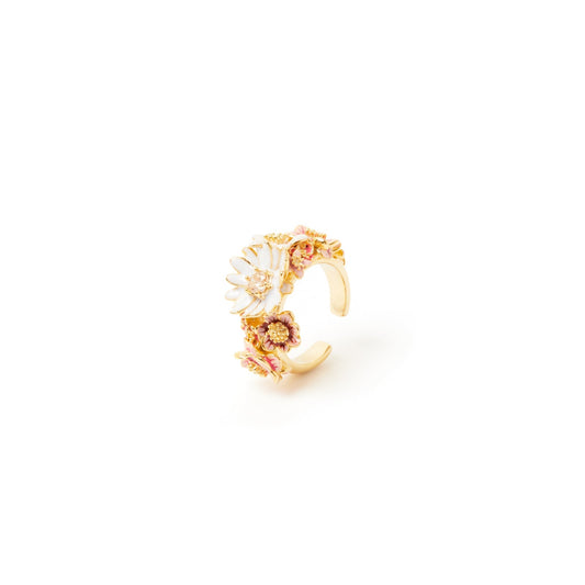 Anello con composizione di fiori Hanami - Multicolor