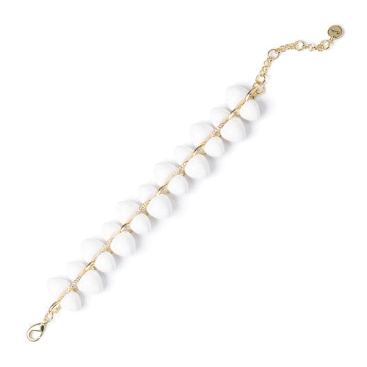 Bracciale con gemme Cocoon - Bianco